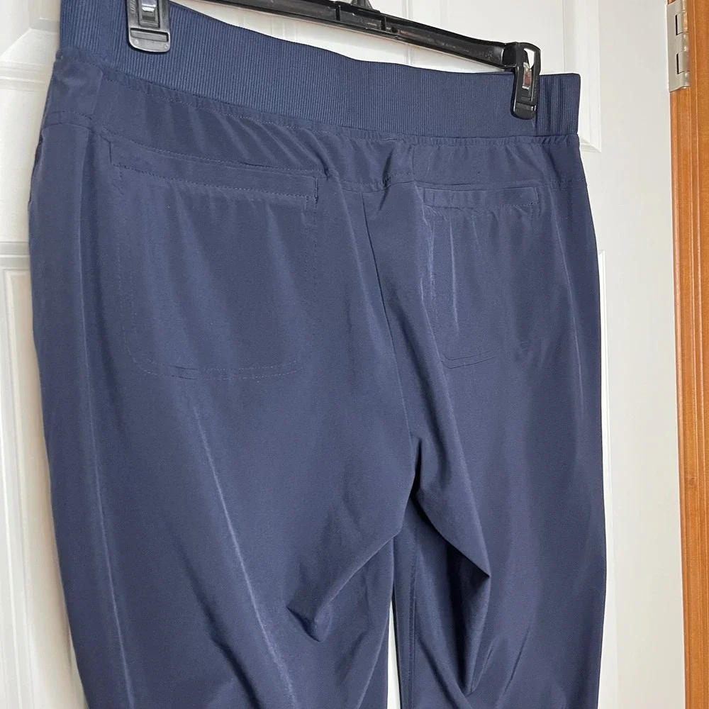 Athleta Navy Jogger Pants Athletic Lounge Drawstring Relaxed Fit Plus Size 16‎